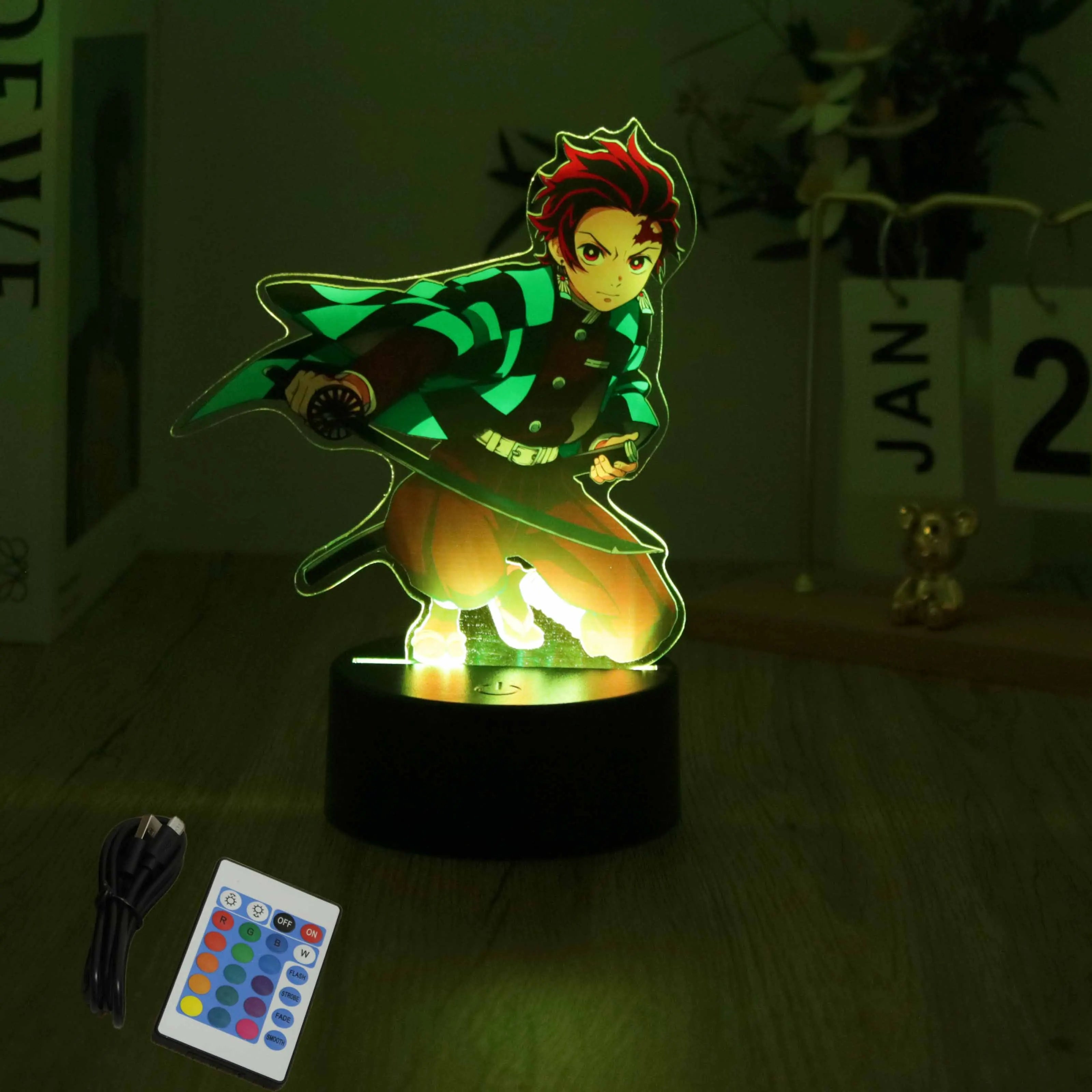 Demon Slayer 3D LED Gece Lambası (Tanjirou, Nezuko, Zenitsu)
