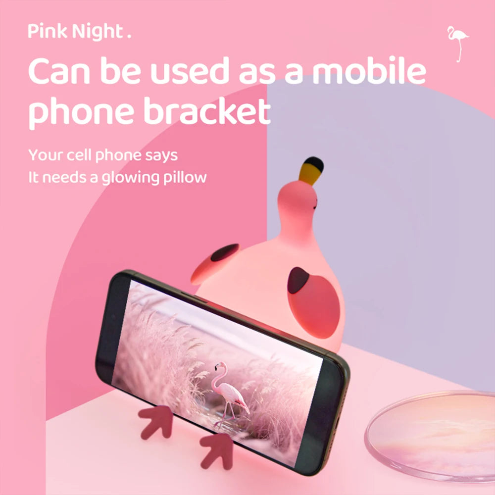 3 Kademeli Zamanlayıcılı Flamingo LED Gece Lambası