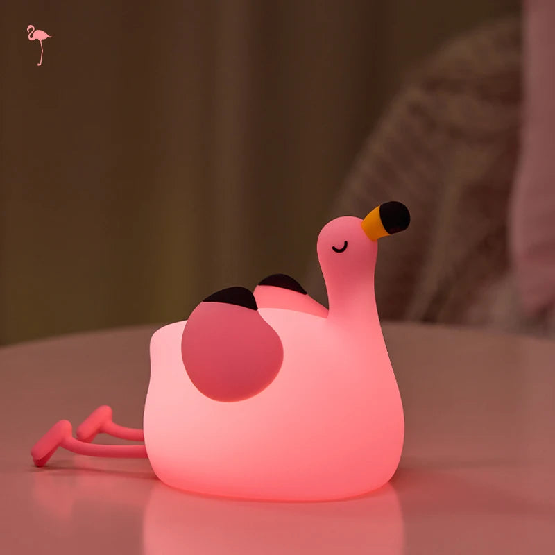 3 Kademeli Zamanlayıcılı Flamingo LED Gece Lambası