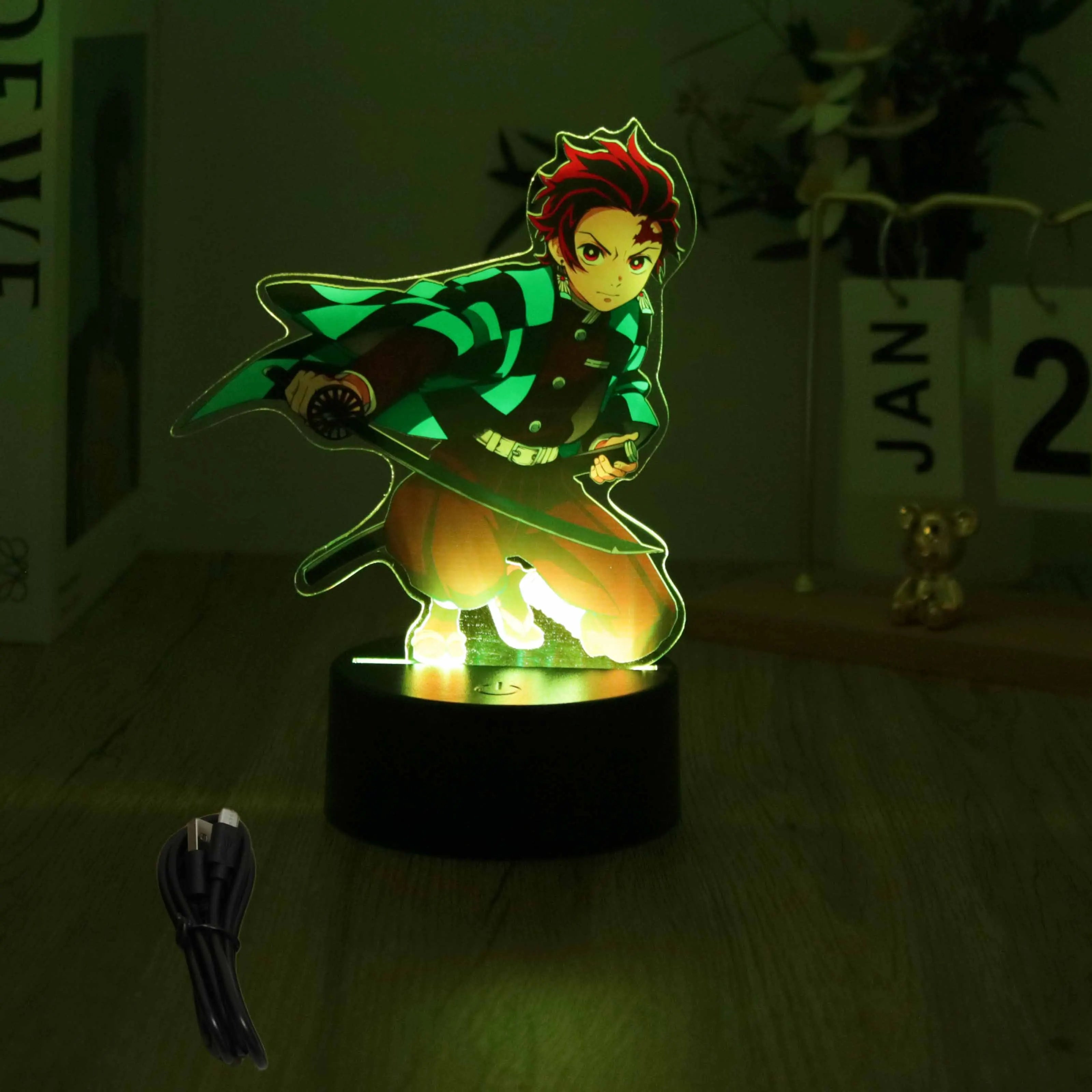 Demon Slayer 3D LED Gece Lambası (Tanjirou, Nezuko, Zenitsu)
