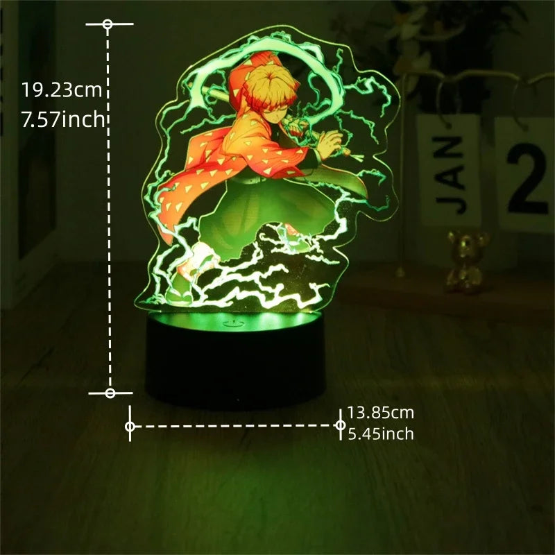Demon Slayer 3D LED Gece Lambası (Tanjirou, Nezuko, Zenitsu)