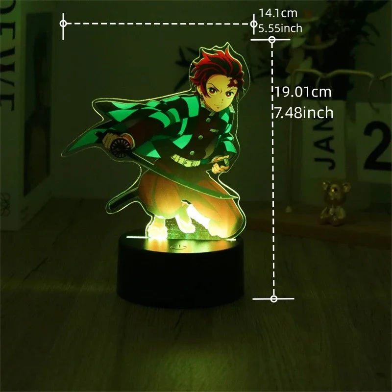 Demon Slayer 3D LED Gece Lambası (Tanjirou, Nezuko, Zenitsu)